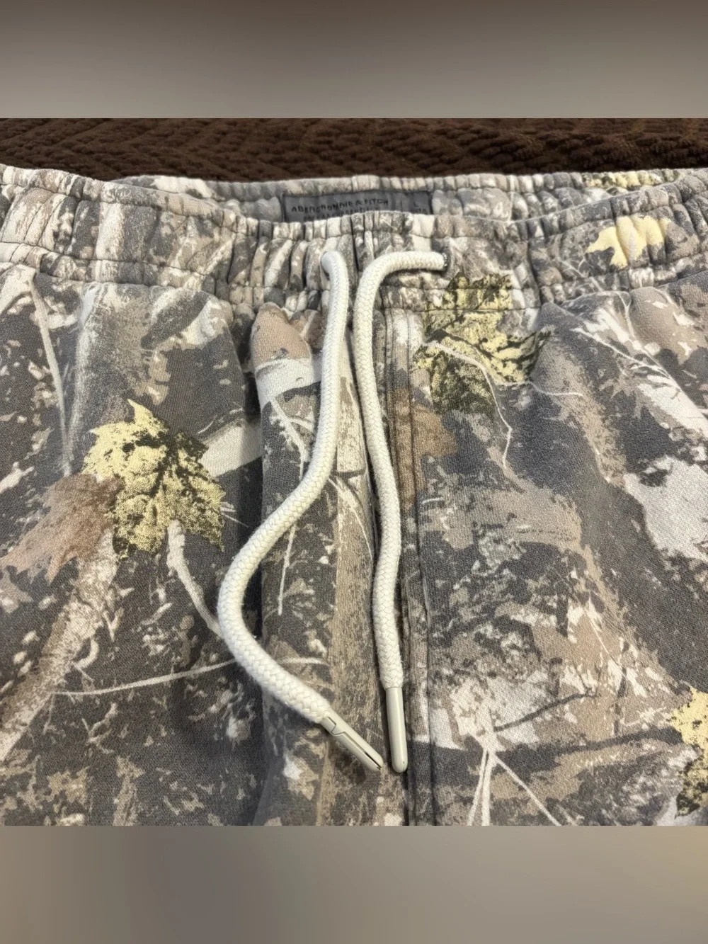 Abercrombie & Fitch Men's Camouflage Athletic Shorts - Gray, Brown, Tan